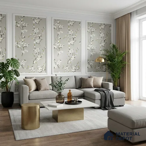 6045 | 10 Meter x 21 Inches Florals Look Wallpaper - 57.41 Sq. Ft. | Minimum 15% wastage during installation