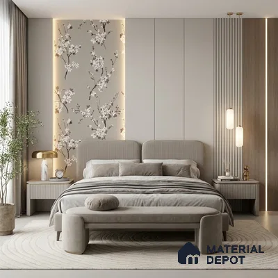 6046 | 10 Meter x 21 Inches Florals Look Wallpaper - 57.41 Sq. Ft. | Minimum 15% wastage during installation