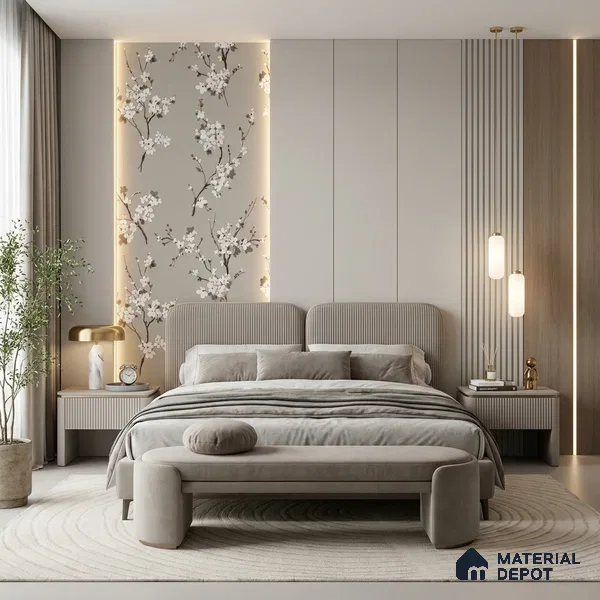 6046 | 10 Meter x 21 Inches Florals Look Wallpaper - 57.41 Sq. Ft. | Minimum 15% wastage during installation