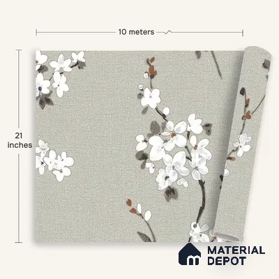 6046 | 10 Meter x 21 Inches Florals Look Wallpaper - 57.41 Sq. Ft. | Minimum 15% wastage during installation