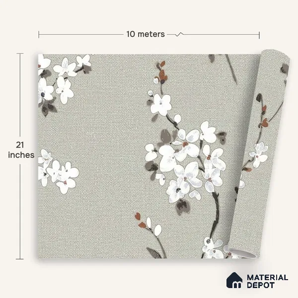 6046 | 10 Meter x 21 Inches Florals Look Wallpaper - 57.41 Sq. Ft. | Minimum 15% wastage during installation