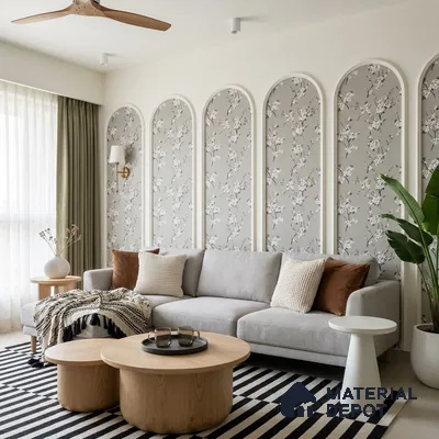 6046 | 10 Meter x 21 Inches Florals Look Wallpaper - 57.41 Sq. Ft. | Minimum 15% wastage during installation