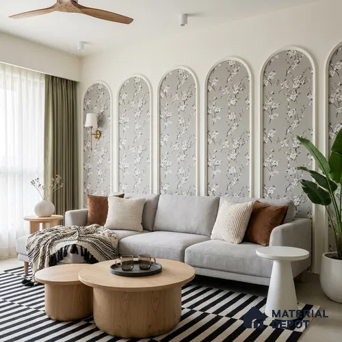 6046 | 10 Meter x 21 Inches Florals Look Wallpaper - 57.41 Sq. Ft. | Minimum 15% wastage during installation
