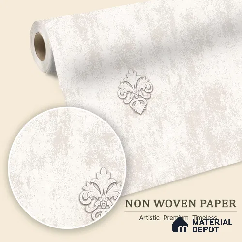 6047 | 10 Meter x 21 Inches Damask Look Wallpaper - 57.41 Sq. Ft. | Minimum 15% wastage during installation