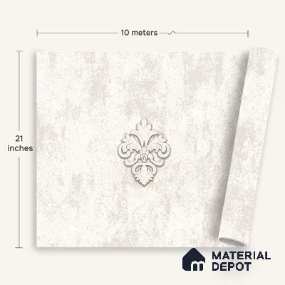 6047 | 10 Meter x 21 Inches Damask Look Wallpaper - 57.41 Sq. Ft. | Minimum 15% wastage during installation