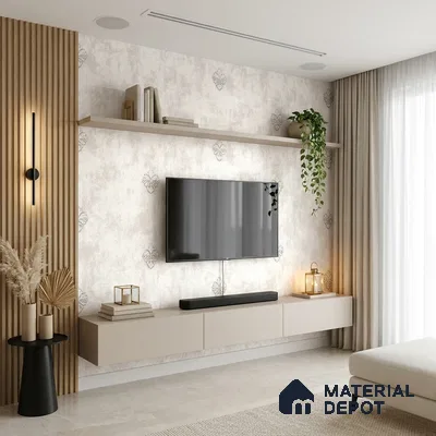 6047 | 10 Meter x 21 Inches Damask Look Wallpaper - 57.41 Sq. Ft. | Minimum 15% wastage during installation