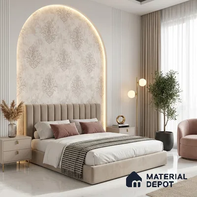 6048 | 10 Meter x 21 Inches Damask Look Wallpaper - 57.41 Sq. Ft. | Minimum 15% wastage during installation