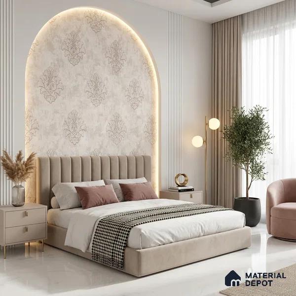 6048 | 10 Meter x 21 Inches Damask Look Wallpaper - 57.41 Sq. Ft. | Minimum 15% wastage during installation