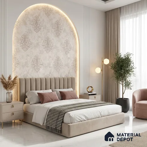 6048 | 10 Meter x 21 Inches Damask Look Wallpaper - 57.41 Sq. Ft. | Minimum 15% wastage during installation
