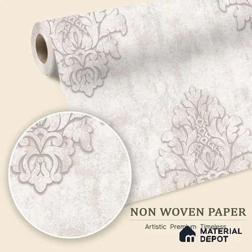 6048 | 10 Meter x 21 Inches Damask Look Wallpaper - 57.41 Sq. Ft. | Minimum 15% wastage during installation