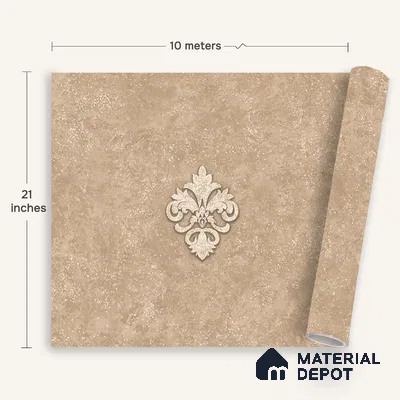 6051 | 10 Meter x 21 Inches Damask Look Wallpaper - 57.41 Sq. Ft. | Minimum 15% wastage during installation