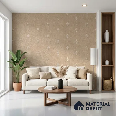 6051 | 10 Meter x 21 Inches Damask Look Wallpaper - 57.41 Sq. Ft. | Minimum 15% wastage during installation