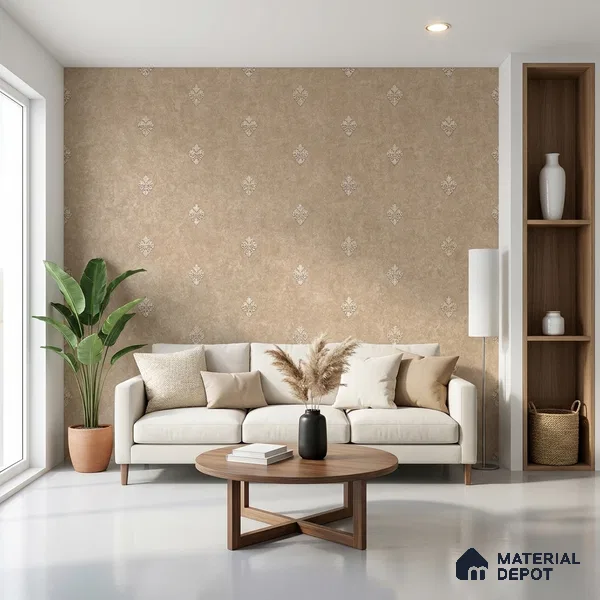 6051 | 10 Meter x 21 Inches Damask Look Wallpaper - 57.41 Sq. Ft. | Minimum 15% wastage during installation