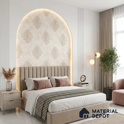 6050 | 10 Meter x 21 Inches Damask Look Wallpaper - 57.41 Sq. Ft. | Minimum 15% wastage during installation