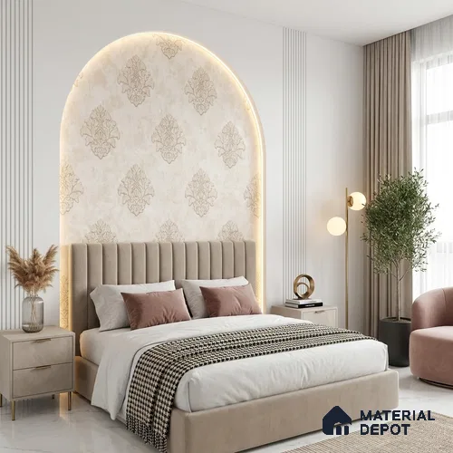 6050 | 10 Meter x 21 Inches Damask Look Wallpaper - 57.41 Sq. Ft. | Minimum 15% wastage during installation