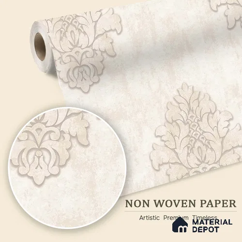 6050 | 10 Meter x 21 Inches Damask Look Wallpaper - 57.41 Sq. Ft. | Minimum 15% wastage during installation