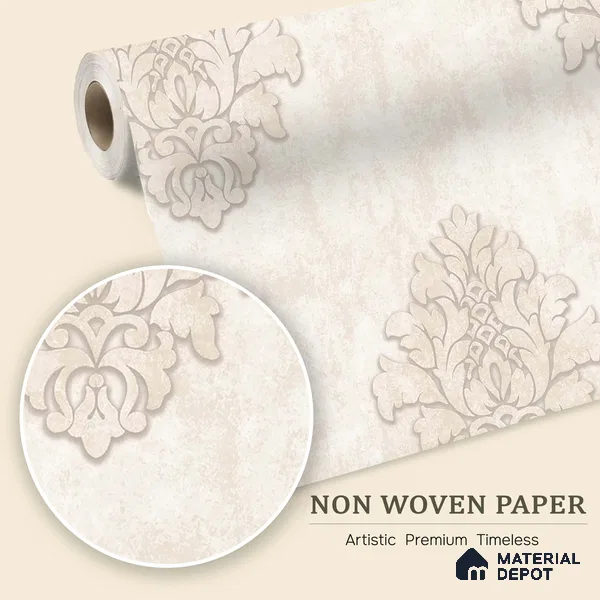 6050 | 10 Meter x 21 Inches Damask Look Wallpaper - 57.41 Sq. Ft. | Minimum 15% wastage during installation