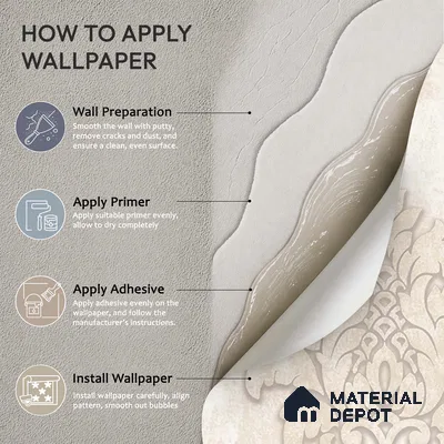 6050 | 10 Meter x 21 Inches Damask Look Wallpaper - 57.41 Sq. Ft. | Minimum 15% wastage during installation