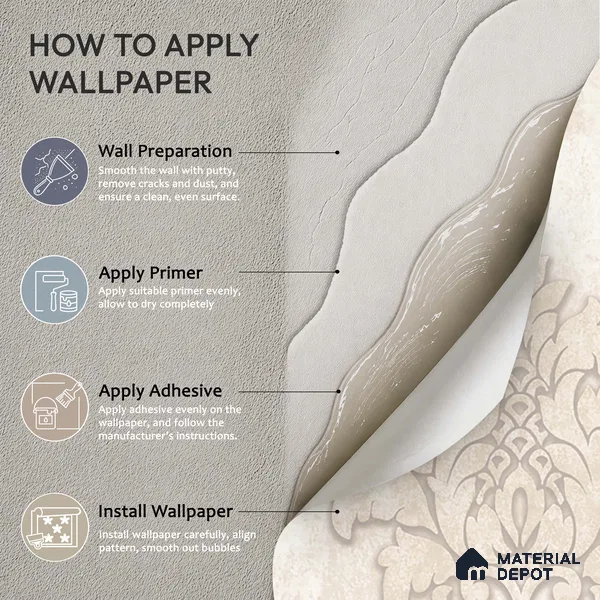 6050 | 10 Meter x 21 Inches Damask Look Wallpaper - 57.41 Sq. Ft. | Minimum 15% wastage during installation