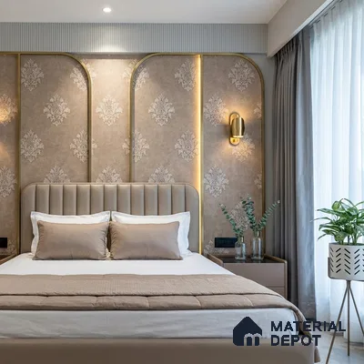 6052 | 10 Meter x 21 Inches Damask Look Wallpaper - 57.41 Sq. Ft. | Minimum 15% wastage during installation