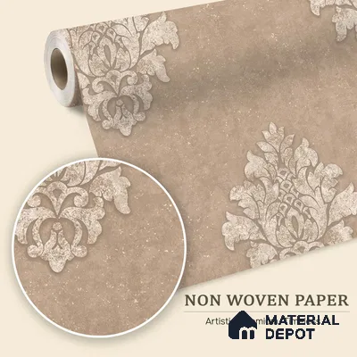 6052 | 10 Meter x 21 Inches Damask Look Wallpaper - 57.41 Sq. Ft. | Minimum 15% wastage during installation