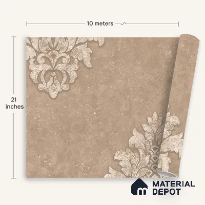 6052 | 10 Meter x 21 Inches Damask Look Wallpaper - 57.41 Sq. Ft. | Minimum 15% wastage during installation