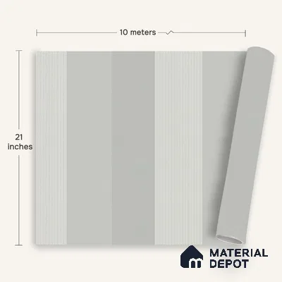 6061 | 10 Meter x 21 Inches Stripes Look Wallpaper - 57.41 Sq. Ft. | Minimum 15% wastage during installation