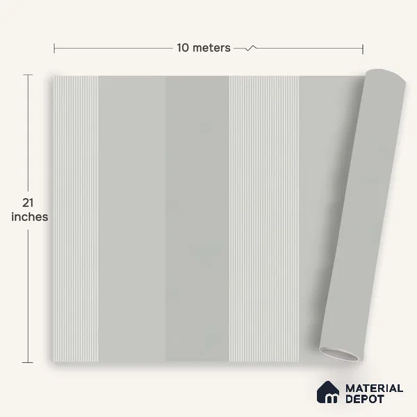 6061 | 10 Meter x 21 Inches Stripes Look Wallpaper - 57.41 Sq. Ft. | Minimum 15% wastage during installation