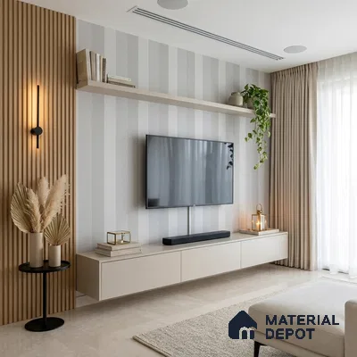 6061 | 10 Meter x 21 Inches Stripes Look Wallpaper - 57.41 Sq. Ft. | Minimum 15% wastage during installation