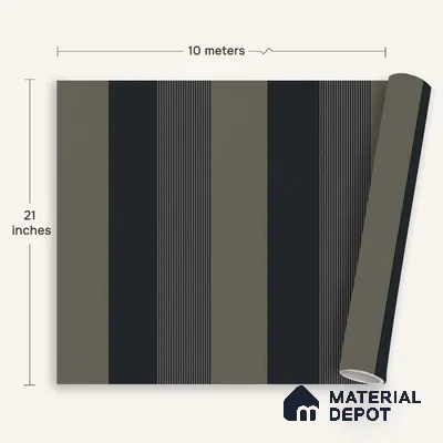 6063 | 10 Meter x 21 Inches Stripes Look Wallpaper - 57.41 Sq. Ft. | Minimum 15% wastage during installation