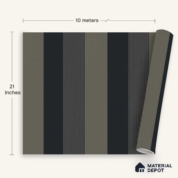 6063 | 10 Meter x 21 Inches Stripes Look Wallpaper - 57.41 Sq. Ft. | Minimum 15% wastage during installation