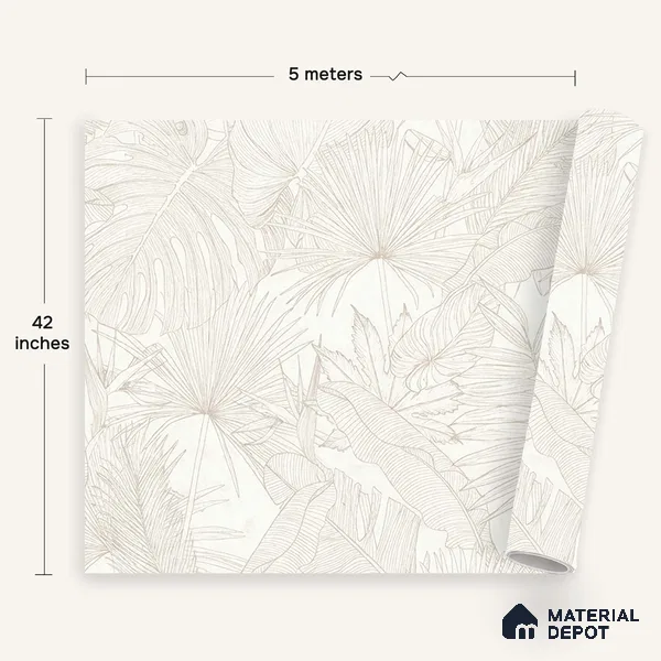 72520-1 | 5 Meter x 42 Inches Florals Look Wallpaper - 57.41 Sq. Ft. | Minimum 15% wastage during installation