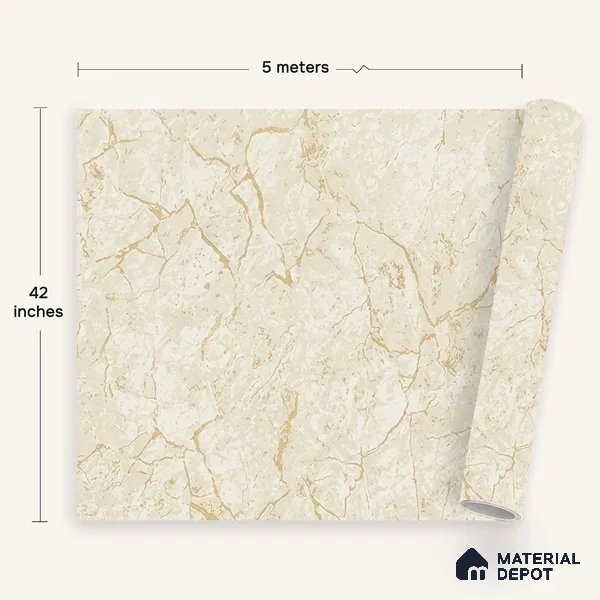 72524-2 | 5 Meter x 42 Inches Marble Look Wallpaper - 57.41 Sq. Ft. | Minimum 10% wastage during installation