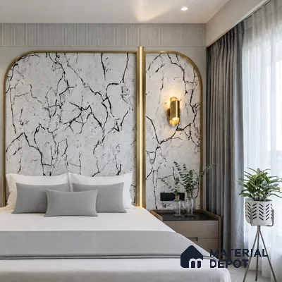 72524-1 | 5 Meter x 42 Inches Marble Look Wallpaper - 57.41 Sq. Ft. | Minimum 10% wastage during installation