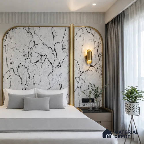 72524-1 | 5 Meter x 42 Inches Marble Look Wallpaper - 57.41 Sq. Ft. | Minimum 10% wastage during installation