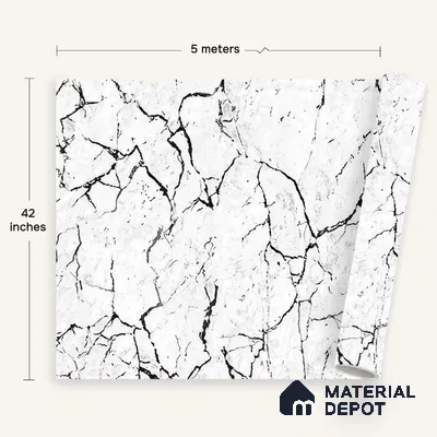 72524-1 | 5 Meter x 42 Inches Marble Look Wallpaper - 57.41 Sq. Ft. | Minimum 10% wastage during installation