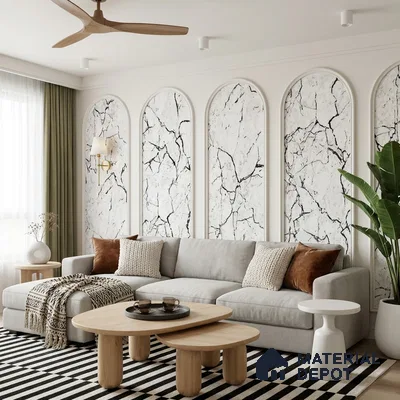 72524-1 | 5 Meter x 42 Inches Marble Look Wallpaper - 57.41 Sq. Ft. | Minimum 10% wastage during installation