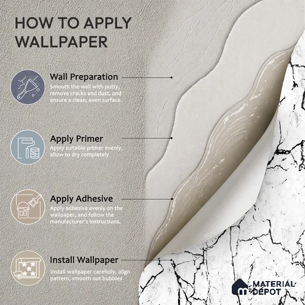72524-1 | 5 Meter x 42 Inches Marble Look Wallpaper - 57.41 Sq. Ft. | Minimum 10% wastage during installation
