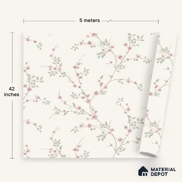 72509-1 | 5 Meter x 42 Inches Florals Look Wallpaper - 57.41 Sq. Ft. | Minimum 15% wastage during installation