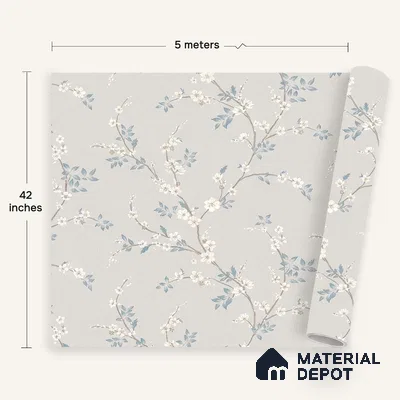 72509-2 | 5 Meter x 42 Inches Florals Look Wallpaper - 57.41 Sq. Ft. | Minimum 15% wastage during installation