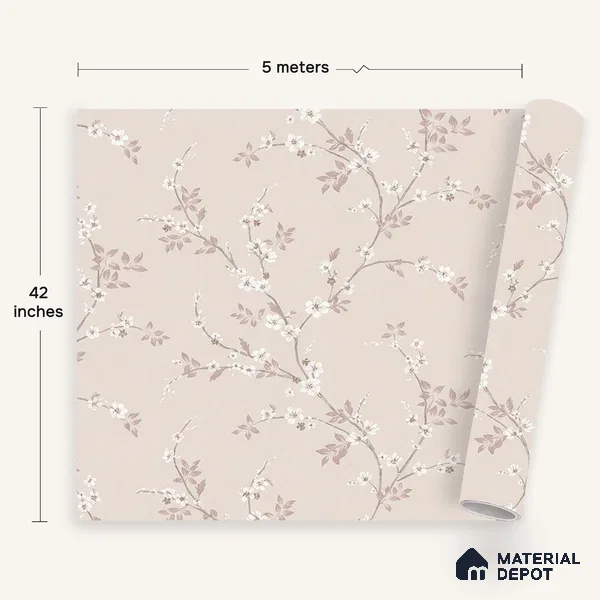 72509-3 | 5 Meter x 42 Inches Florals Look Wallpaper - 57.41 Sq. Ft. | Minimum 15% wastage during installation