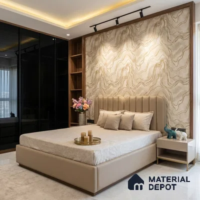 72504-1 | 5 Meter x 42 Inches Marble Look Wallpaper - 57.41 Sq. Ft. | Minimum 10% wastage during installation
