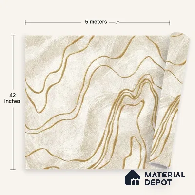 72504-1 | 5 Meter x 42 Inches Marble Look Wallpaper - 57.41 Sq. Ft. | Minimum 10% wastage during installation