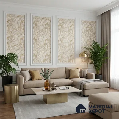 72504-1 | 5 Meter x 42 Inches Marble Look Wallpaper - 57.41 Sq. Ft. | Minimum 10% wastage during installation