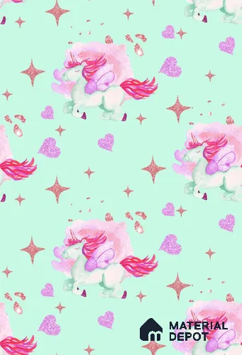 POS041 - 2 | Kid Series Animal Print Look 40 inches Sandblast Paper (Customized Size Wallpaper)