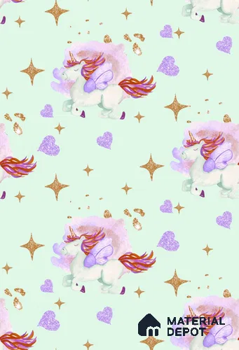 POS041 - 5 | Kid Series Animal Print Look 52 inches Economy Paper (Customized Size Wallpaper)