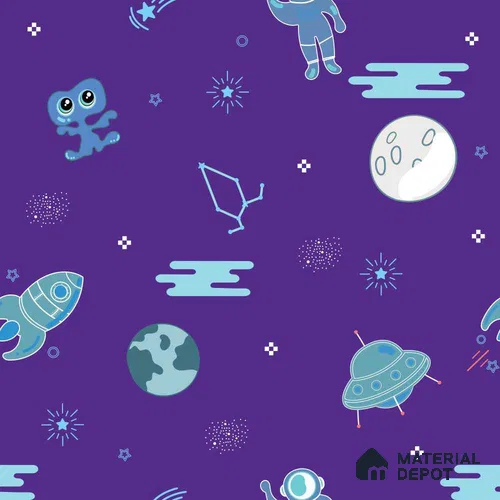PDK007 - 4 | Kid Series Space Look 52 inches Economy Paper (Customized Size Wallpaper)