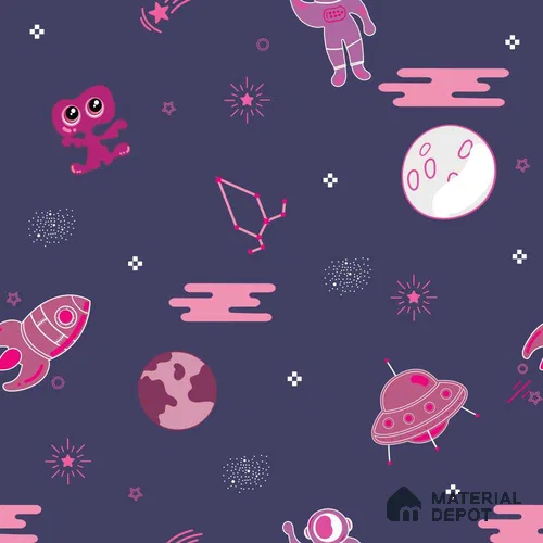 PDK007 - 5 | Kid Series Space Look 40 inches Sandblast Paper (Customized Size Wallpaper)