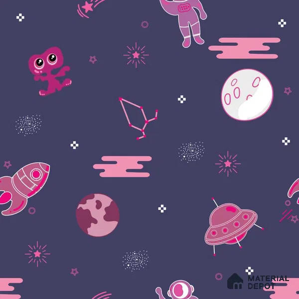 PDK007 - 5 | Kid Series Space Look 40 inches Sandblast Paper (Customized Size Wallpaper)