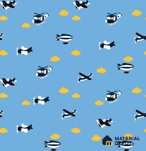 PHM036 - 2 | Kid Series Patterned Look 40 inches Canvas Paper (Customized Size Wallpaper)
